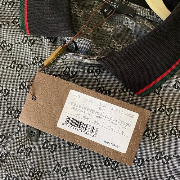 NWT Men’s GUCCI collard shirt size M - Picture 3 of 5